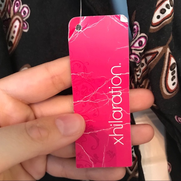 Xhilaration Floral Print Two-Toned Drop Waist Dress - Picture 6 of 8